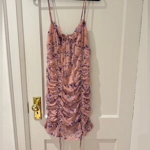 Hello Molly Pink-Puple Floral Midi Dress
